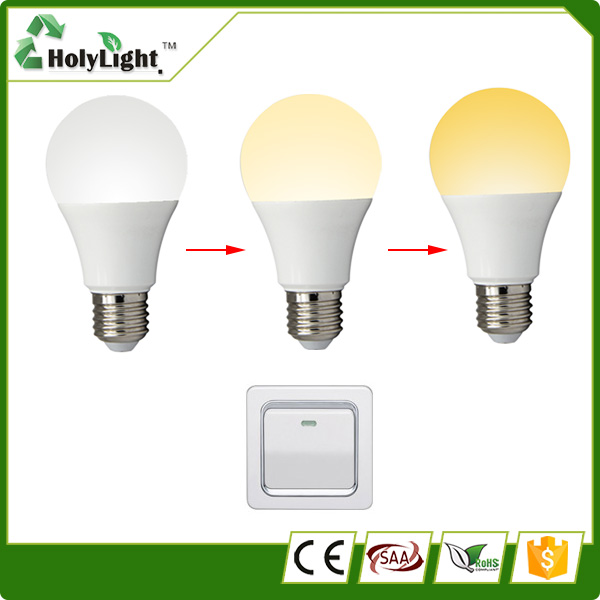 On/off Change color temperature changing LED bulb