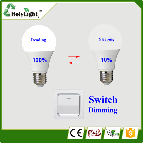 On/off Change dimmable LED bulb 6W